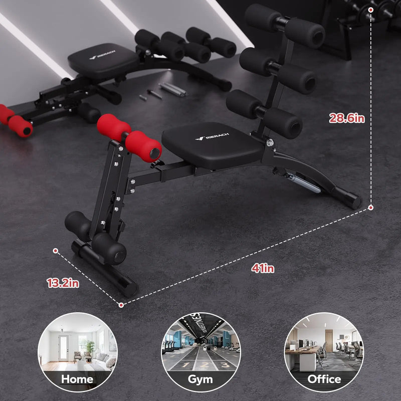 CoreSculpt Pro Adjustable Ab Trainer and Workout Bench for Home Gym Abdominal Exercise