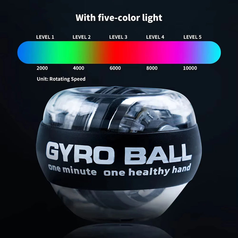 Self-Starting Wrist Gyro Ball Strengthening Device