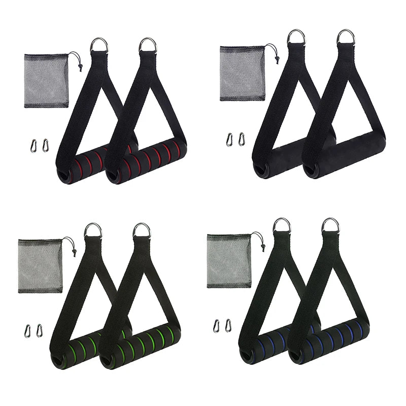 Heavy-Duty D-Ring Metal Gym Handles