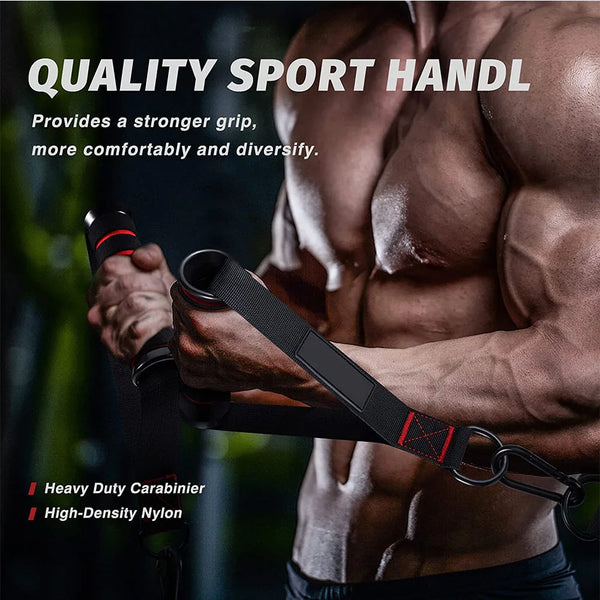 Heavy-Duty D-Ring Metal Gym Handles