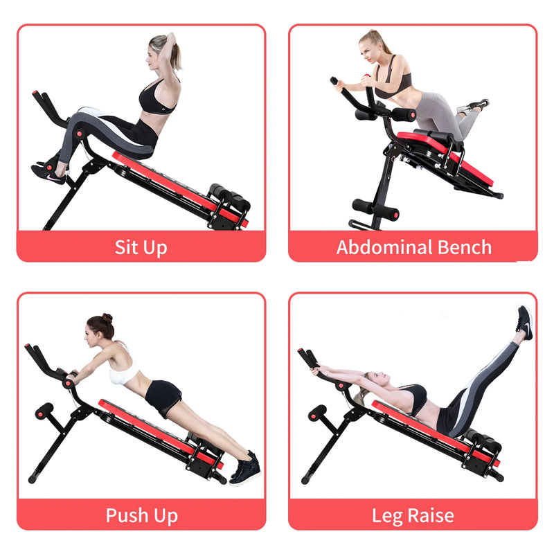 Bigzzia Ab Machine, Ab Workout Equipment Machine for Stomach Workout Foldable Abdominal Trainer Home Gym Adjustable Ab Exercise