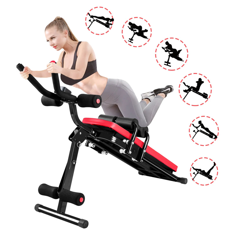 Bigzzia Ab Machine, Ab Workout Equipment Machine for Stomach Workout Foldable Abdominal Trainer Home Gym Adjustable Ab Exercise