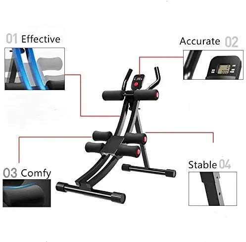 Core & Abdominal Trainers AB Workout Machine Home Gym Strength Training Ab Cruncher Foldable Fitness Equipment