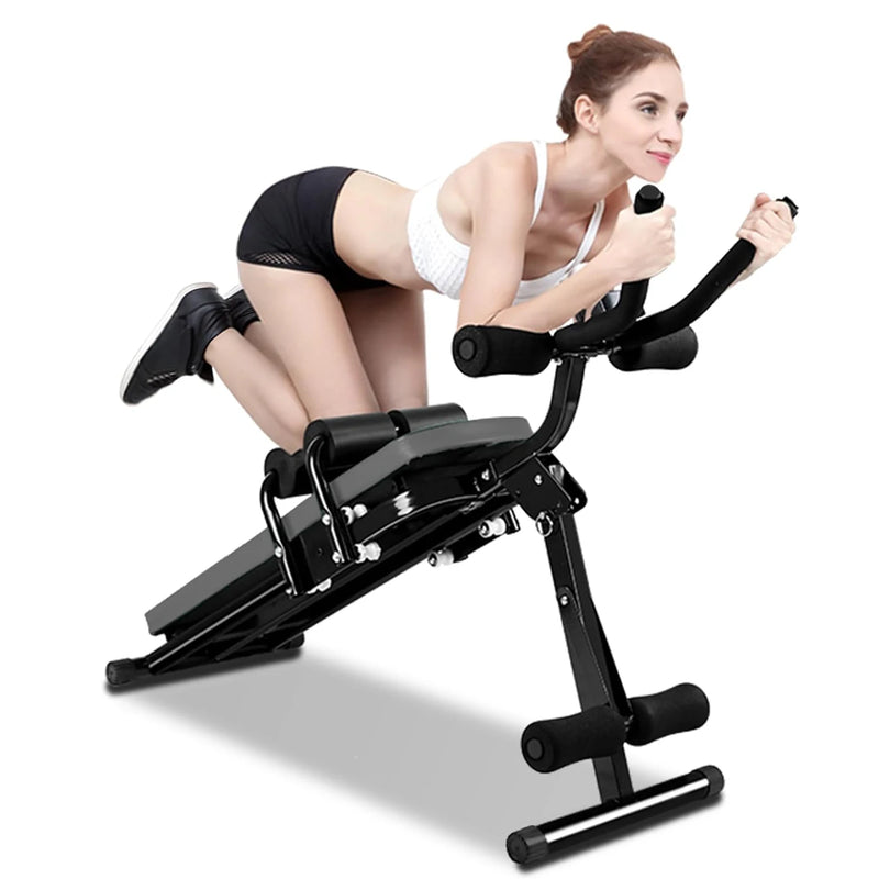 Bigzzia Ab Machine, Ab Workout Equipment Machine for Stomach Workout Foldable Abdominal Trainer Home Gym Adjustable Ab Exercise