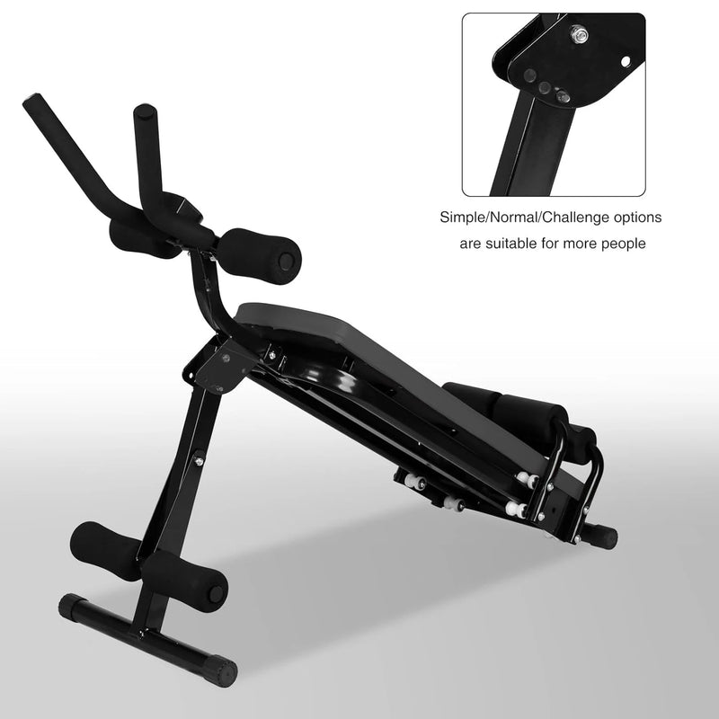 Bigzzia Ab Machine, Ab Workout Equipment Machine for Stomach Workout Foldable Abdominal Trainer Home Gym Adjustable Ab Exercise