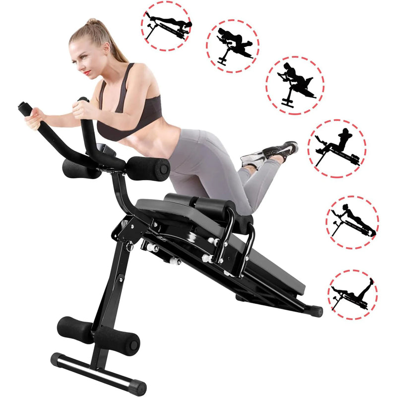 Bigzzia Ab Machine, Ab Workout Equipment Machine for Stomach Workout Foldable Abdominal Trainer Home Gym Adjustable Ab Exercise