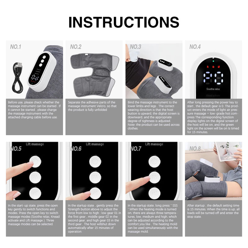 Electric 3-Speed Leg Massager