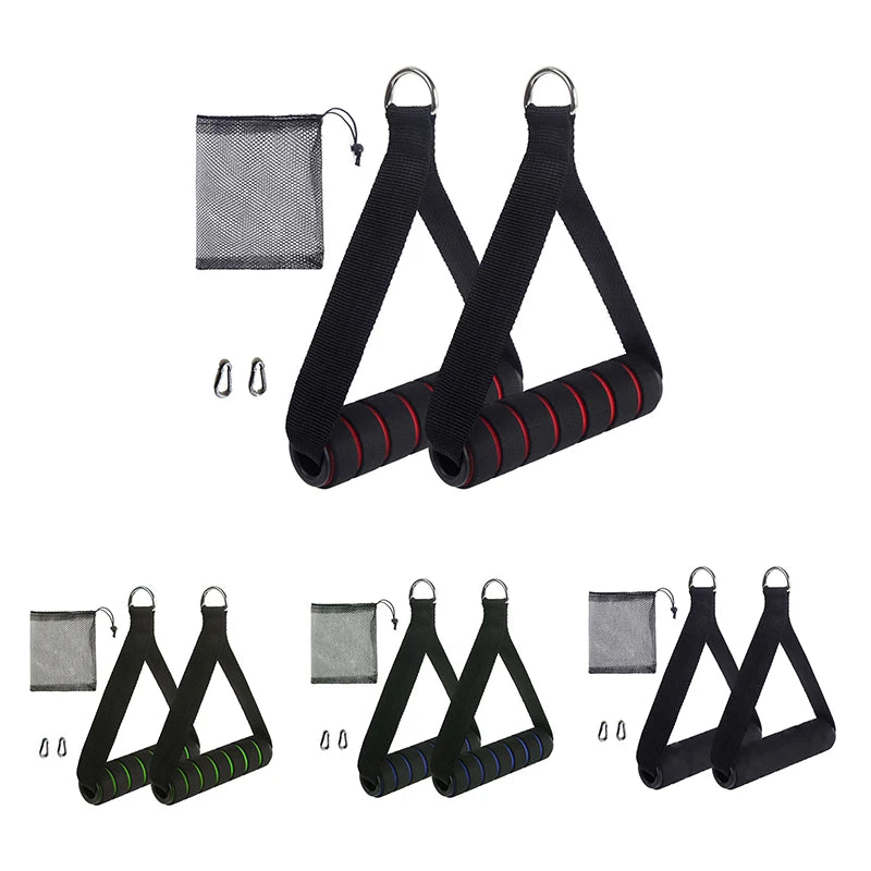 Heavy-Duty D-Ring Metal Gym Handles